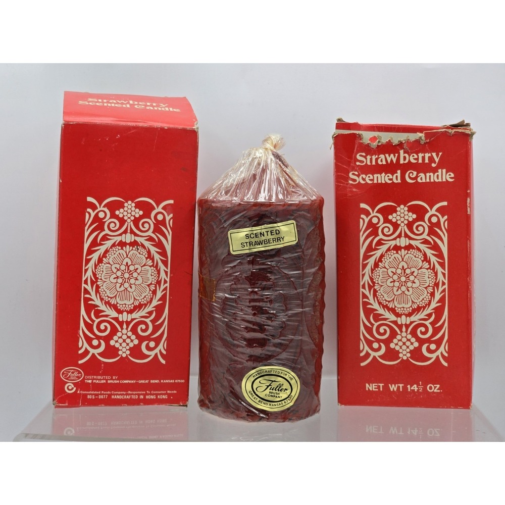 2 Lot NIB Vintage The Fuller Brush Company‎ Decorative Candle Strawberry Scented